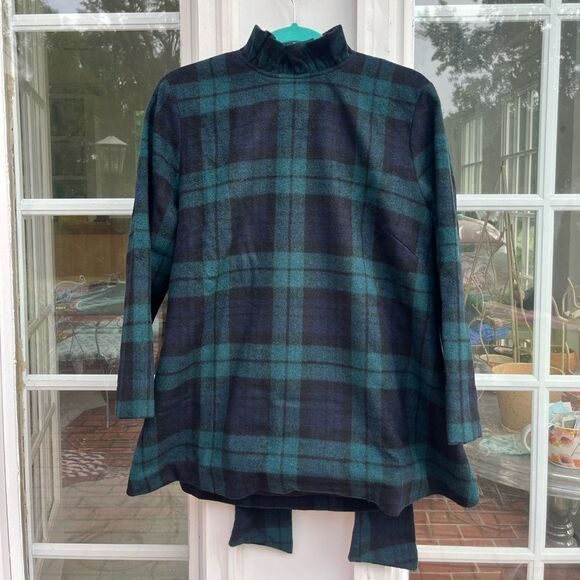 Tuckernuck Blackwatch Plaid Faye Bow Blouse NWT - Picture 11 of 11